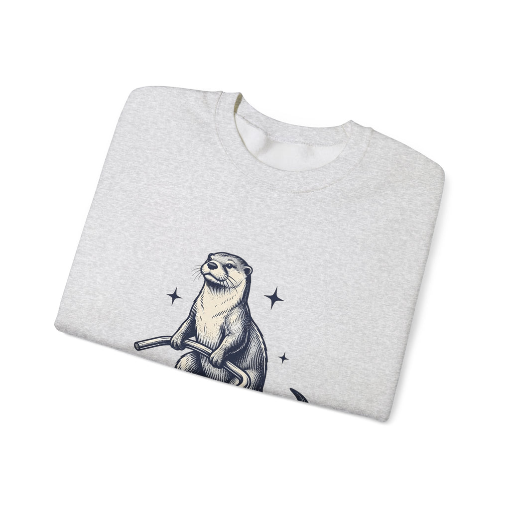 Strong Otter Sweatshirt Funny Animal Gift Women Vintage Sweatshirt Otter Sweatshirt Humor Fan Retro Sweatshirt Wildlife Graphic Hand Drawn Stars Sweatshirt