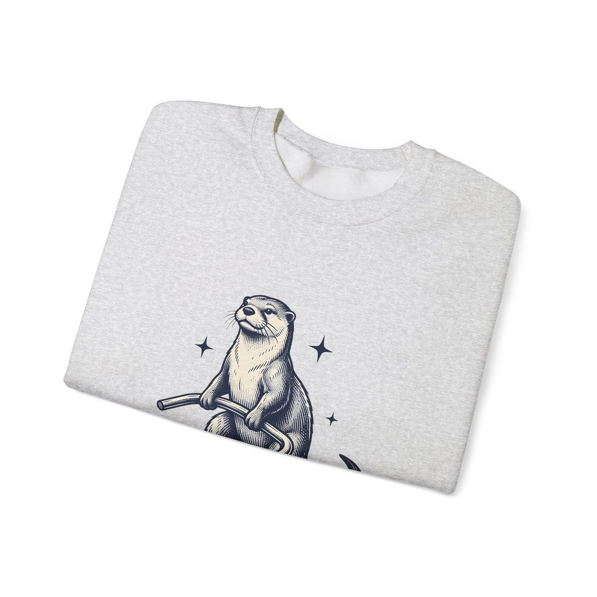 Strong Otter Sweatshirt Funny Animal Gift Women Vintage Sweatshirt Otter Sweatshirt Humor Fan Retro Sweatshirt Wildlife Graphic Hand Drawn Stars Sweatshirt
