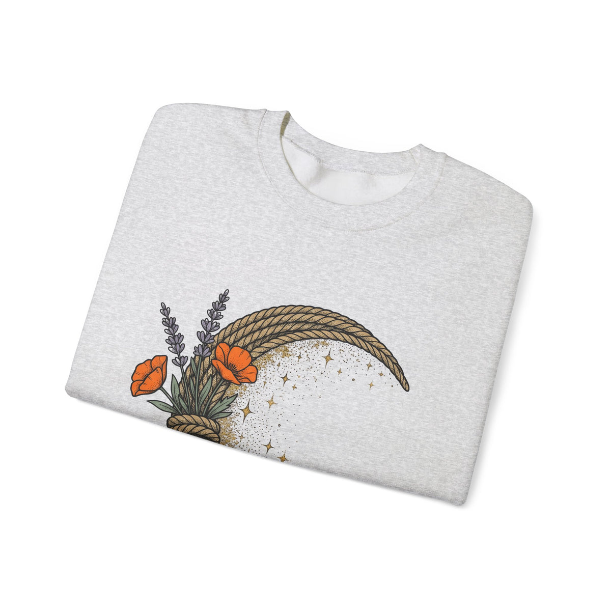 Rope Moon Sweatshirt Cowgirl Western Gift Women Boho Sweatshirt Lunar Sweatshirt Rodeo Fan Hippie Sweatshirt Country Graphic Vintage Wildflowers Sweatshirt