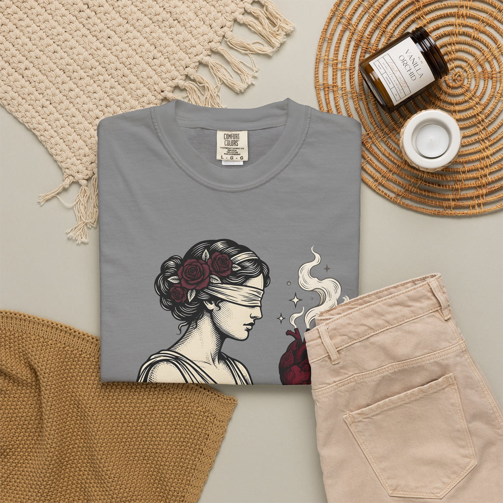 Goddess Love T-Shirt Boho Chic Magical Gift Women Sketch T-Shirt Divine Love T-Shirt Bohemian Fan Drawing Design Illustration Classic Bloom T-Shirt