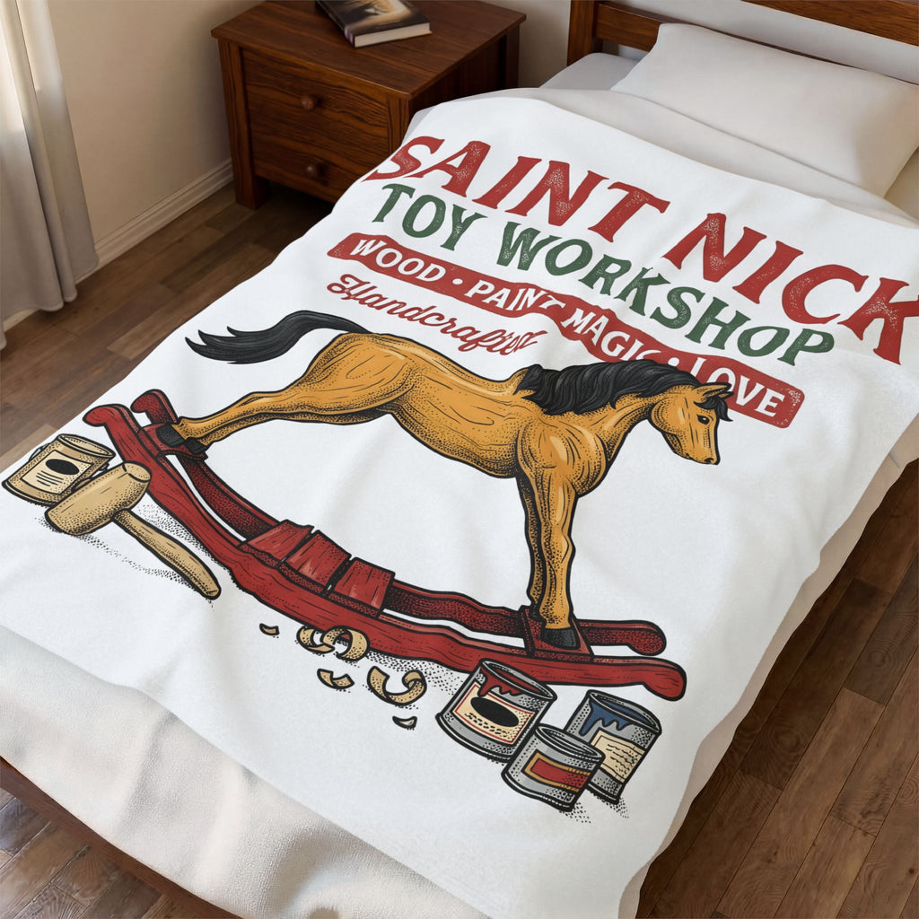 Rocking Horse Blanket Christmas Dolls Gift Women Retro Blanket Hobby Horse T-Sh