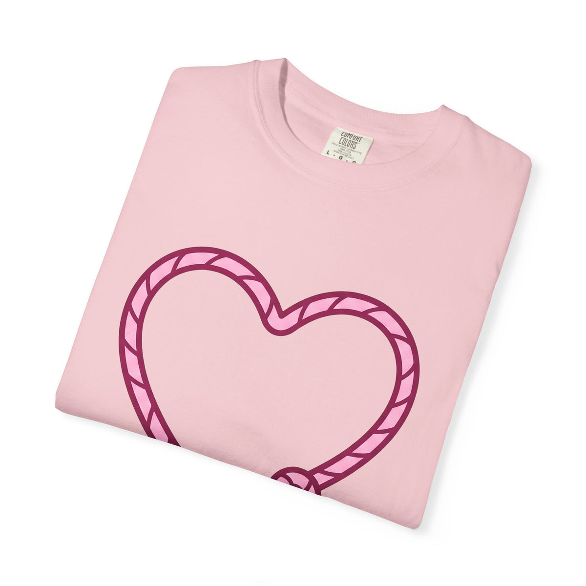Rope Heart T-Shirt Cowgirl Cowboy Gift Women Contemporary Art T-Shirt Heart Tie T-Shirt Rodeo Fan Modern Art T-Shirt Cowboy Graphic Sleek Knot