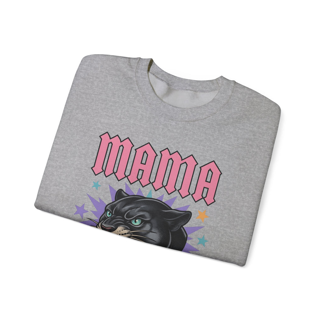 Panther Head Sweatshirt Moms Animal Gift Women Bold Sweatshirt Leopard Sweatshirt Mother Fan Graphic Design Illustration Retro Stars Sweatshirt