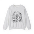 Magic Bottle Sweatshirt Halloween Spells Gift Women Sketch Sweatshirt Genie Bottle Sweatshirt Horror Fan Mystic Drawing Graphic Retro Flower Sweatshirt