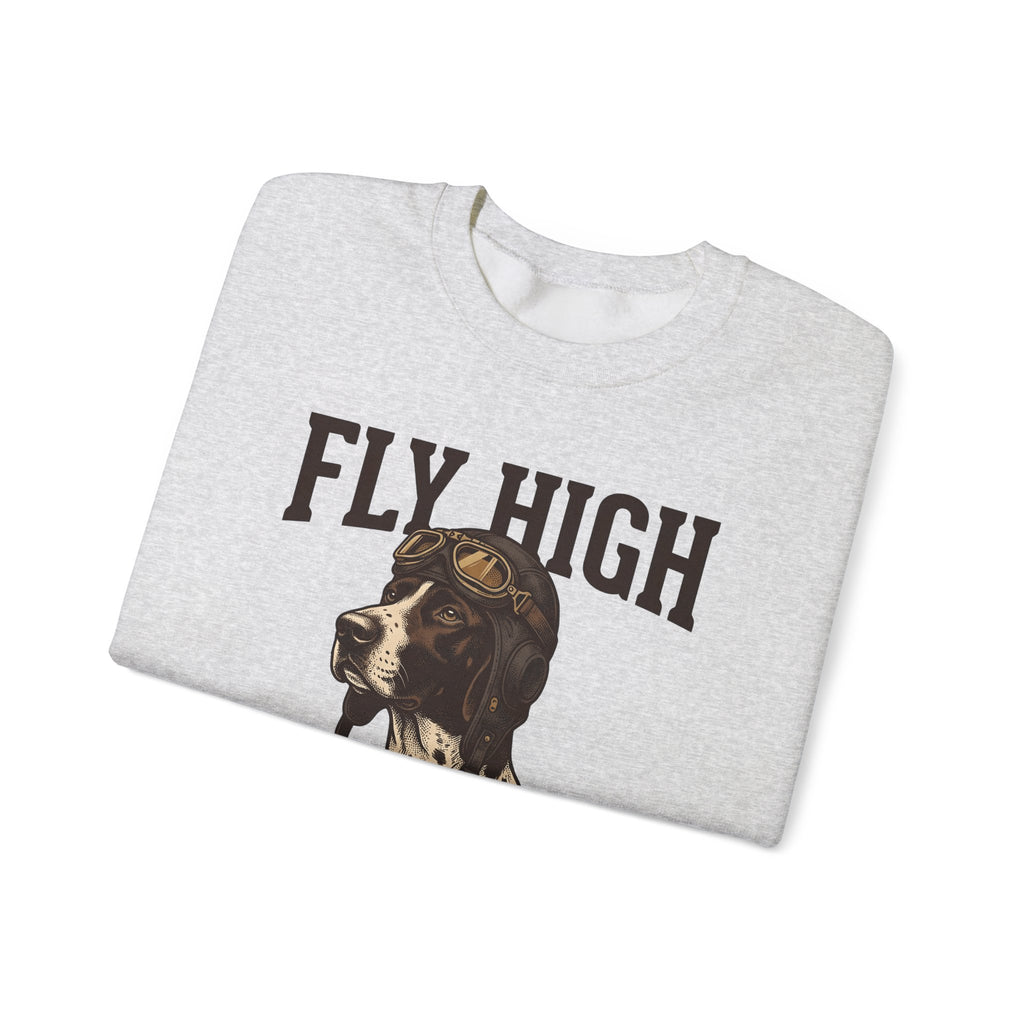Flying Dog Sweatshirt Dog Travel Gift Women Retro Sweatshirt Canine Sweatshirt Dog Fan Vintage Sweatshirt Adventure Graphic Heritage Navigation Sweatshirt