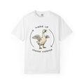 Upset Goose T-Shirt Funny Creatures Gift Women Graphic T-Shirt Goose T-Shirt Humor Fan Illustration T-Shirt Beast Graphic Ink Shafts T-Shirt