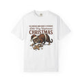 Santa Cat Cat Christmas Gift Vintage Christmas Cat Cat Fan Retro Holiday Hand Drawn T-Shirt