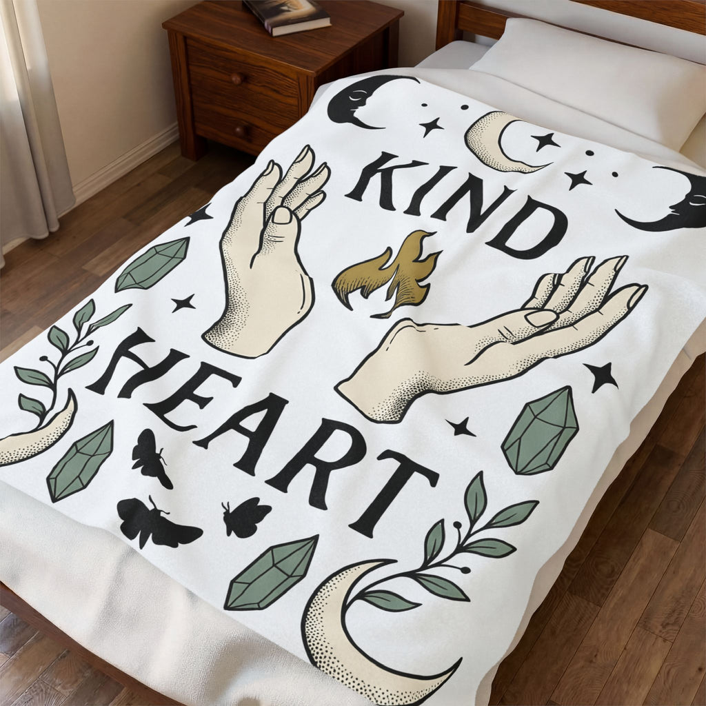 Healing Hands Blanket Boho Chic Spiritual Gift Women Mystical Blanket Therapeutic Hands Blanket Bohemian Enthusiast Esoteric Blanket Spirituality