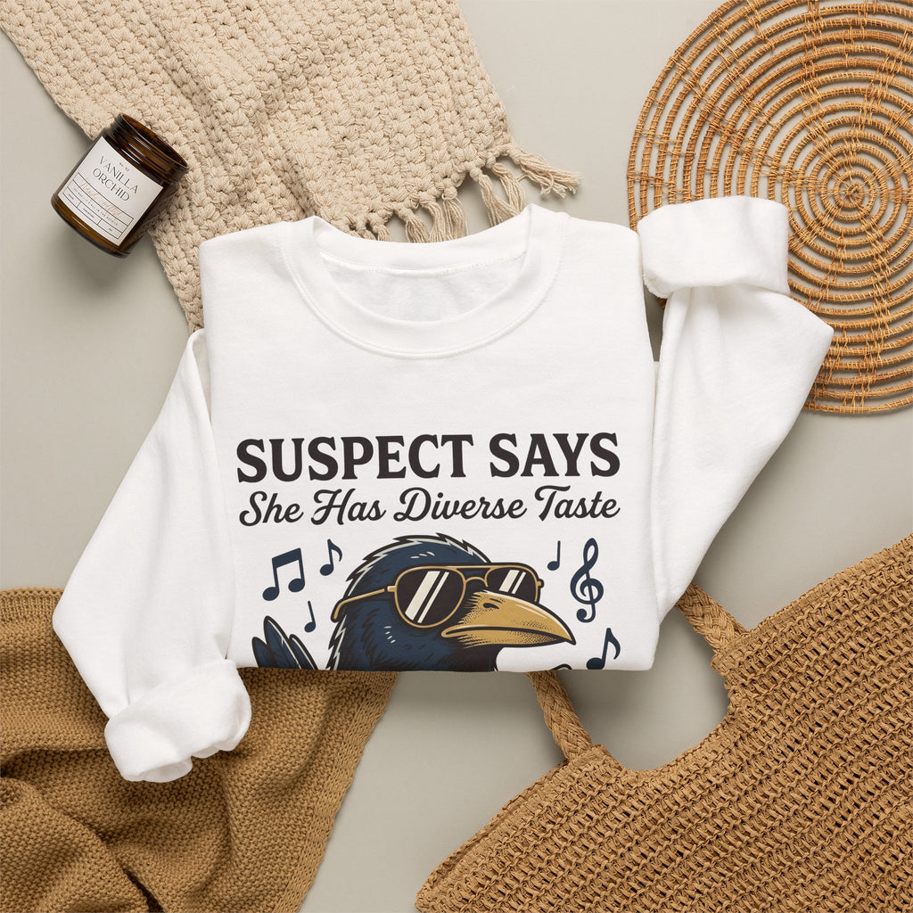 Hip Raven Sweatshirt Funny Song Gift Women Comic Sweatshirt Raven Sweatshirt Humor Fan Cartoon Sweatshirt Melody Graphic Vintage Tape Deck Sweatshirt