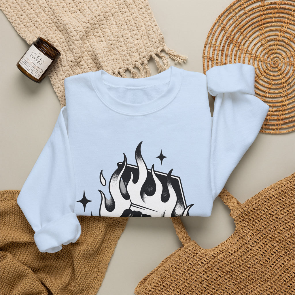 Lit Matchbox Sweatshirt Retro Amulet Gift Women Traditional Sweatshirt Matchbox Sweatshirt Retro Fan Matchstick Sweatshirt Charm Graphic Antique Twinkles