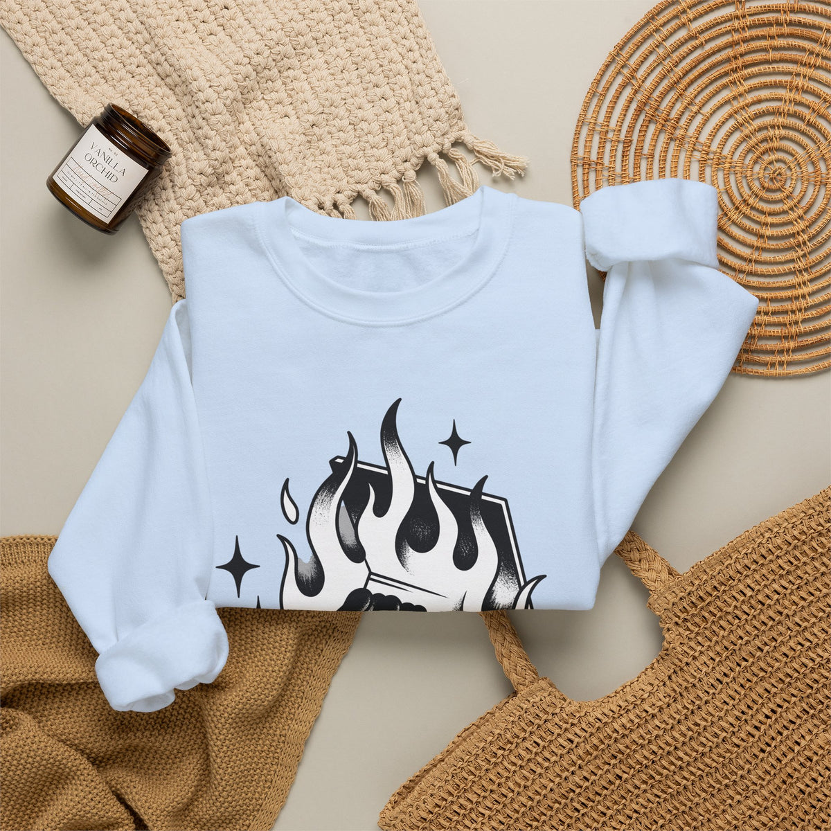 Lit Matchbox Sweatshirt Retro Amulet Gift Women Traditional Sweatshirt Matchbox Sweatshirt Retro Fan Matchstick Sweatshirt Charm Graphic Antique Twinkles