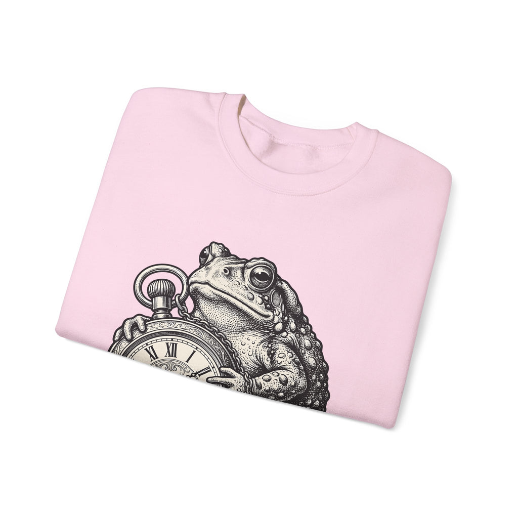 Toad Pocket Watch Sweatshirt Funny Animal Gift Women Vintage Sweatshirt Pocket Watch Sweatshirt Humor Fan Retro Sweatshirt Wildlife Graphic Hand Drawn Chain