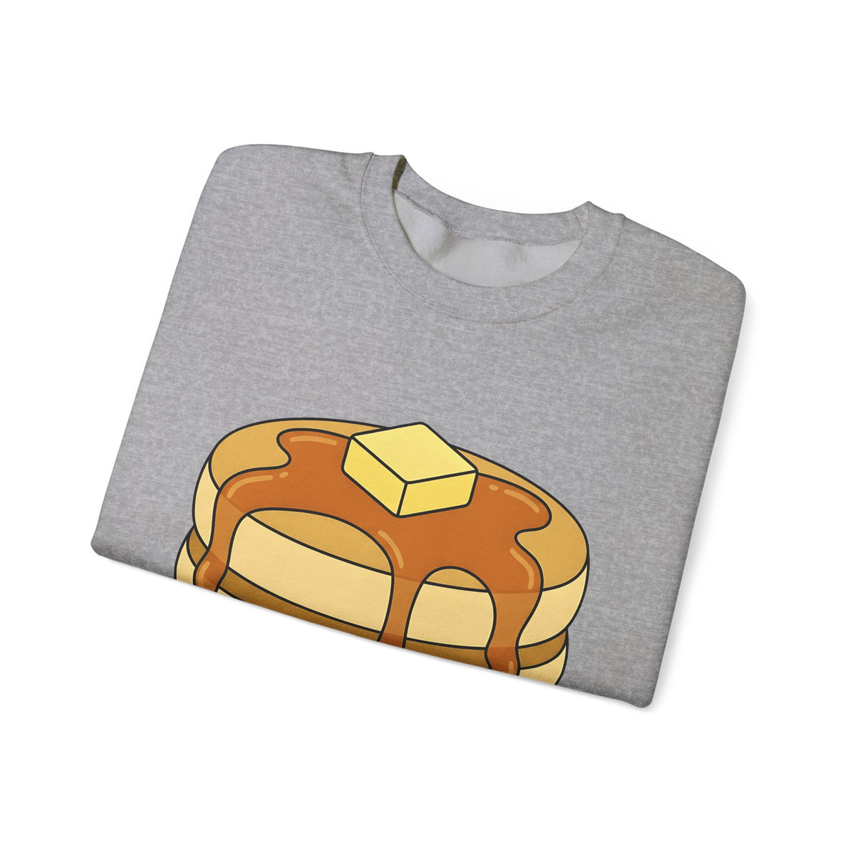 Flapjack Pile Sweatshirt Desserts Brunch Gift Women Comic Sweatshirt Granola Bar Sweatshirt Pastry Fan Cartoon Sweatshirt Breakfast Graphic Simple Honey Sweatshirt