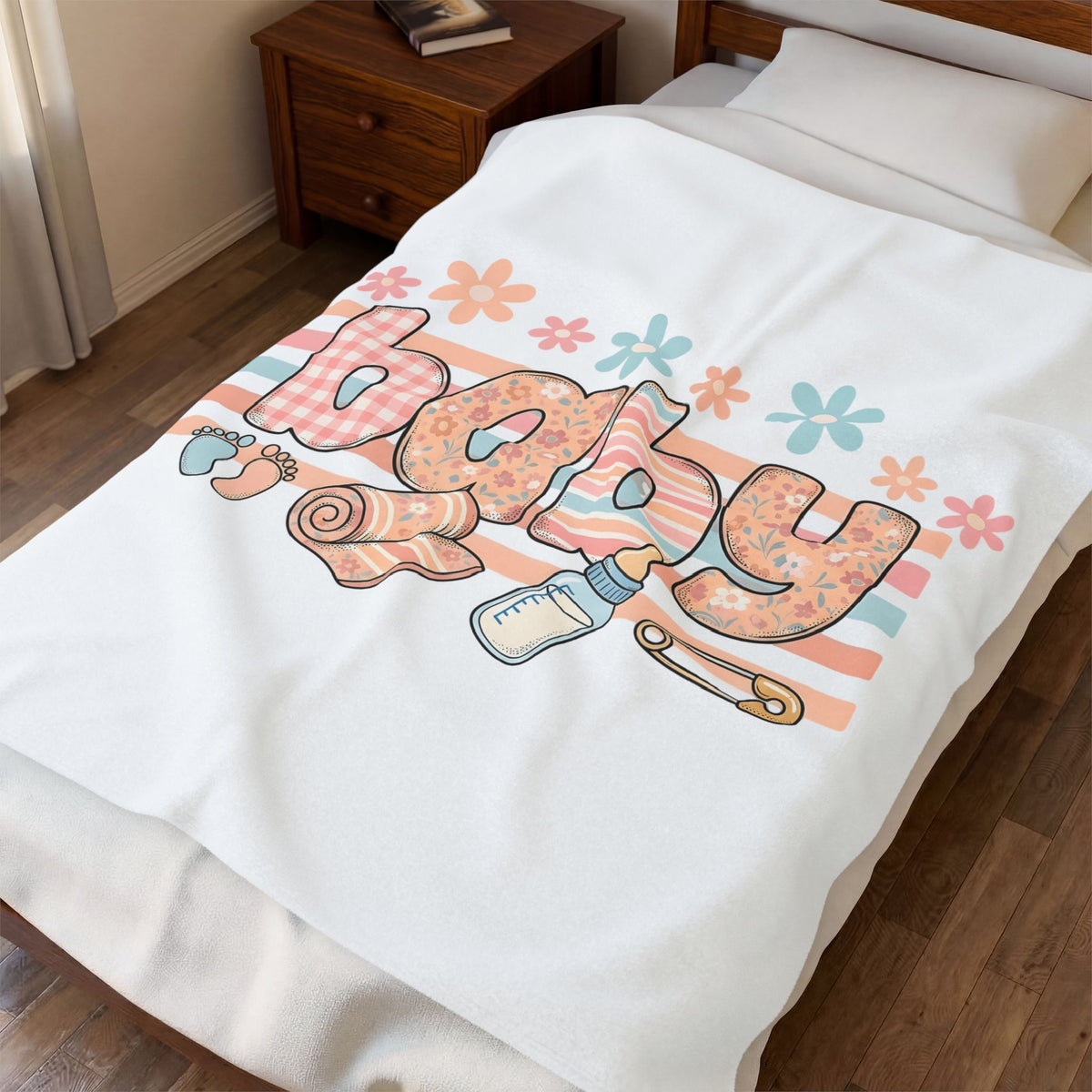 Baby Necessities Blanket Baby Event Gift Women Delightful Blanket Baby Gear Blanket Baby Fan Nursery Blanket Party Graphic Light Hues Petals Blanket