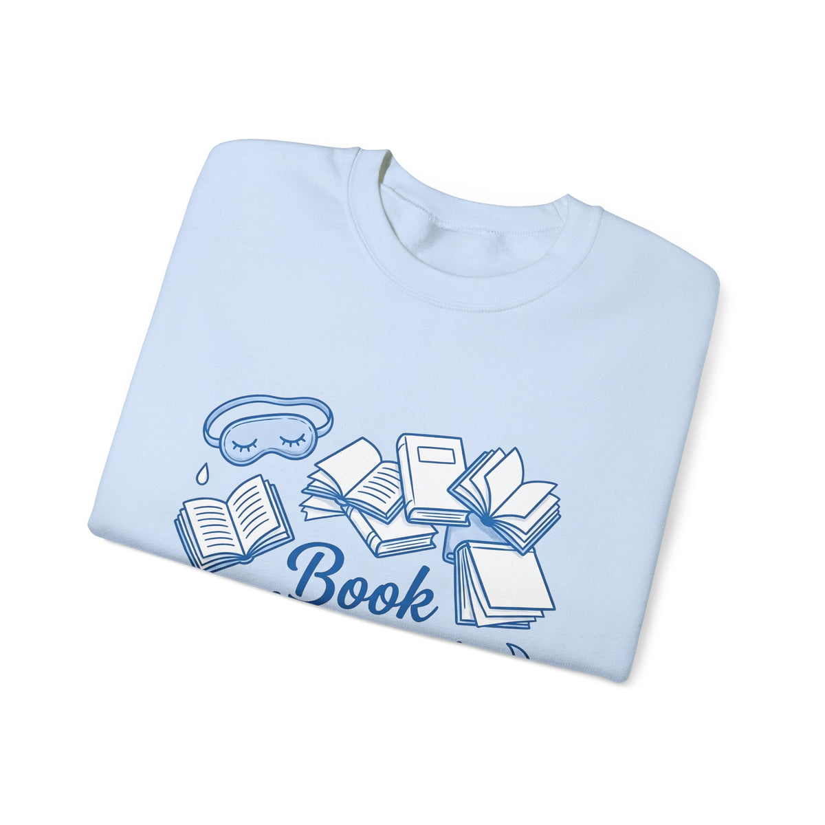 Book Stack Sweatshirt Book Reading Gift Women Doodle Sweatshirt Book Pile Sweatshirt Bibliophile Fan Illustrated Graphic Bookworm Design Whimsical Sleep