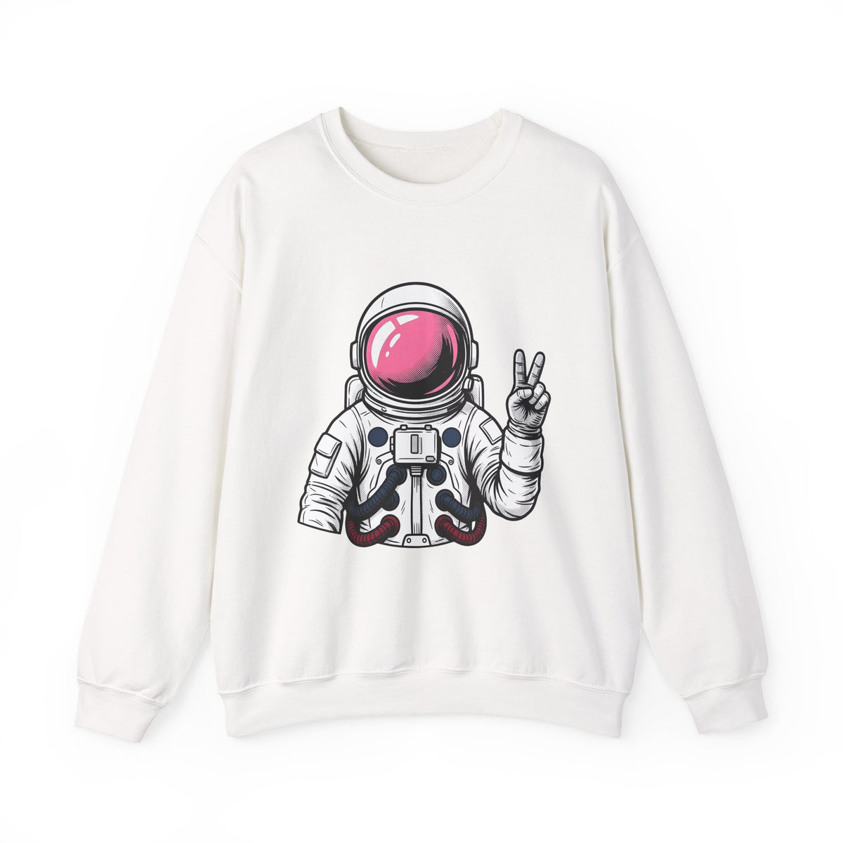 Astronaut Graphic Sweatshirt America Space Gift Women Comic Sweatshirt Cosmonaut Sweatshirt Patriot Fan Galactic Graphic Illustration Cartoon Sweatshirt Retro