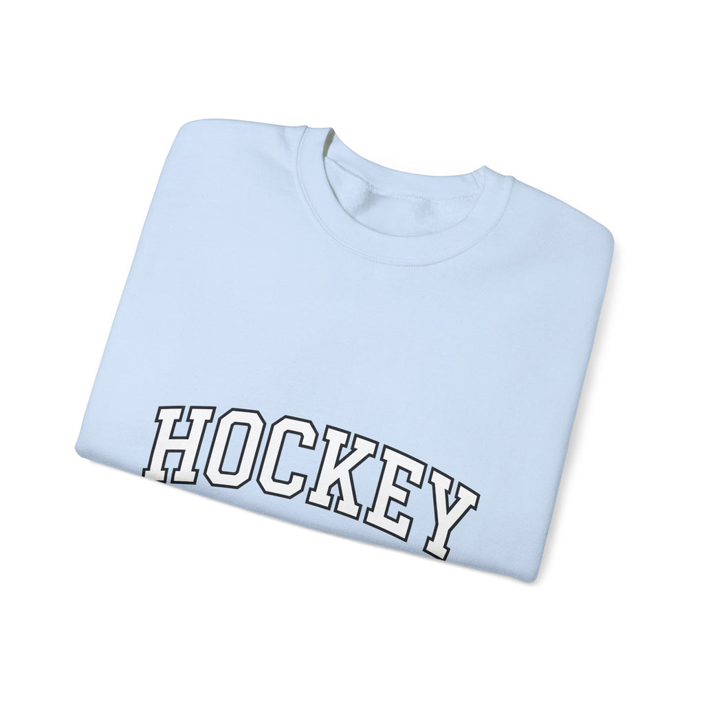Varsity Lettering Sweatshirt Moms Puck Sport Gift Women Thick Sweatshirt Letterman Sweatshirt Mom Fan Bold Sweatshirt Hockey Graphic Classic Team Mom Sweatshirt