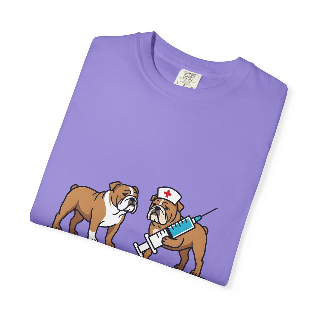 Bulldog Nurse T-Shirt Nurses Animal Gift Women Graphic T-Shirt Bulldog T-Shirt Nurse Enthusiast Bulldog Graphic T-Shirt Creature Illustration
