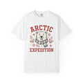 White Bear T-Shirt Christmas Cold Season Gift Women Comic T-Shirt Polar Bear T-Shirt Winter Fan Cartoon T-Shirt Frost Graphic Retro Ice Crystals