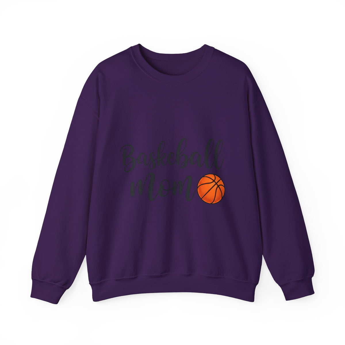Basketball Graphic Sweatshirt Moms Sports Gift Women Script Sweatshirt Hoop Sweatshirt Mom Fan Calligraphy Sweatshirt Athlete Graphic Modern Sports Ball Sweatshirt