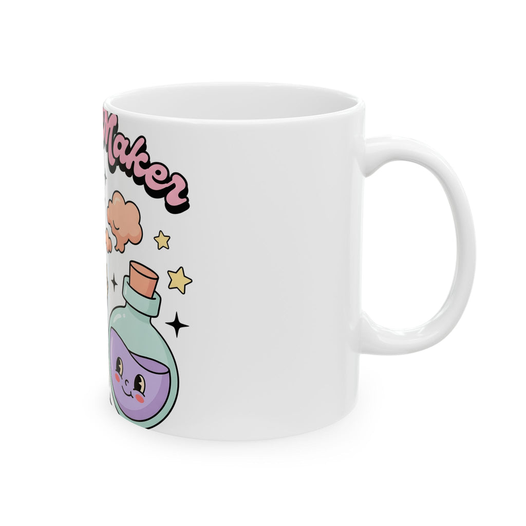 Magic Book Potion Mug Halloween Witchcraft Gift Women Kawaii Mug Spellbook Mug Horror Fan Cute Mug Occult Graphic Cartoon Stars
