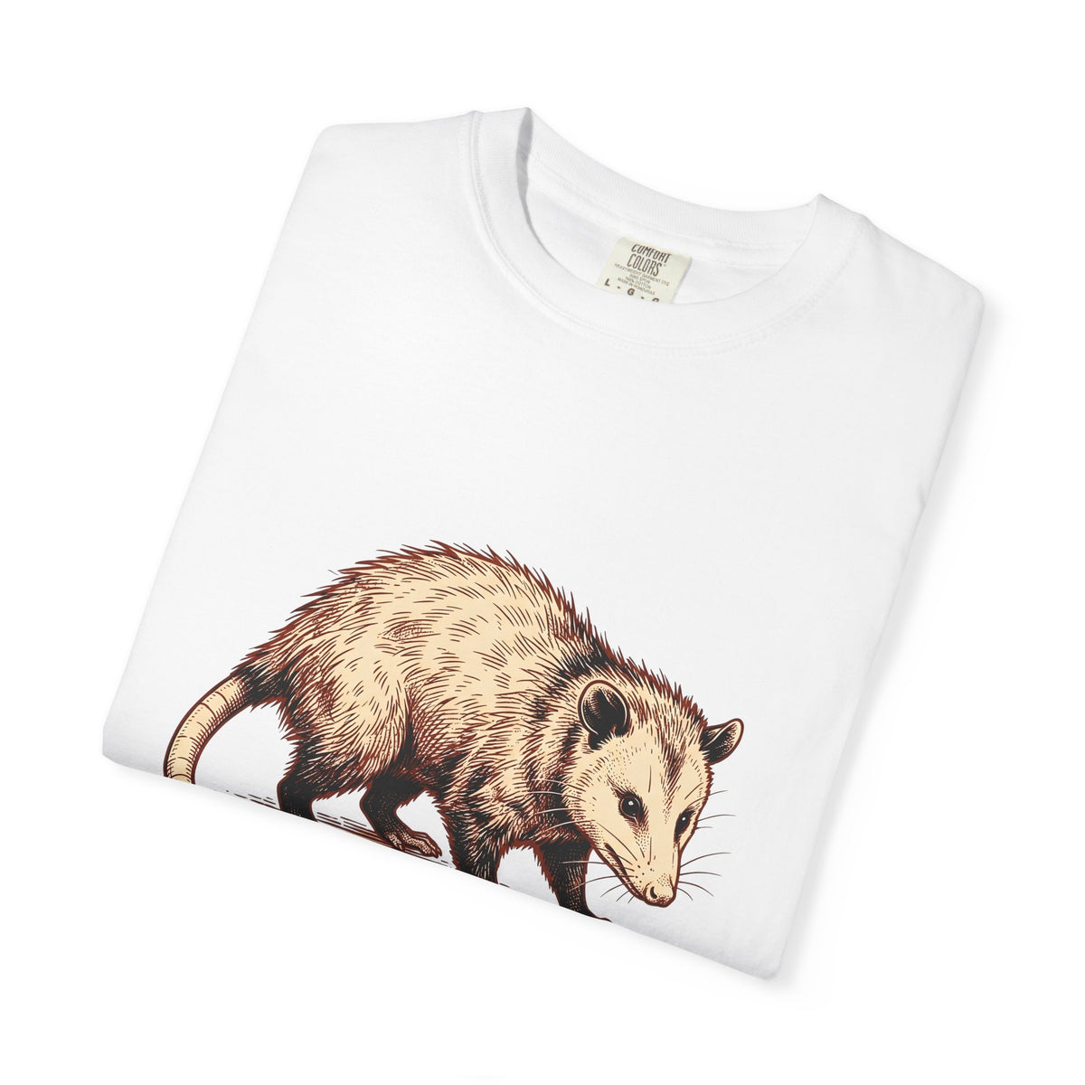 Opossum Illustration T-Shirt Funny Pet Gift Women Retro T-Shirt Possum T-Shirt Comedy Fan Vintage T-Shirt Animal Graphic Sketch Wildlife Comedy