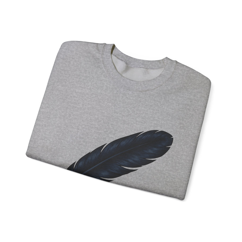 Feather Charm Sweatshirt Boho Chic Spiritual Gift Women Retro Sweatshirt Charm Sweatshirt Bohemian Enthusiast Vintage Sweatshirt Mystical Graphic Sketch Bow