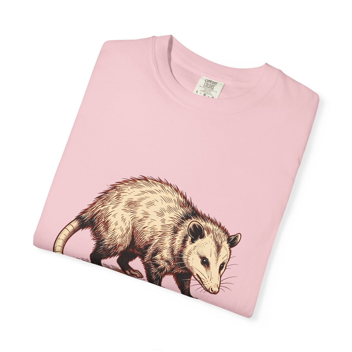 Opossum Illustration T-Shirt Funny Pet Gift Women Retro T-Shirt Possum T-Shirt Comedy Fan Vintage T-Shirt Animal Graphic Sketch Wildlife Comedy