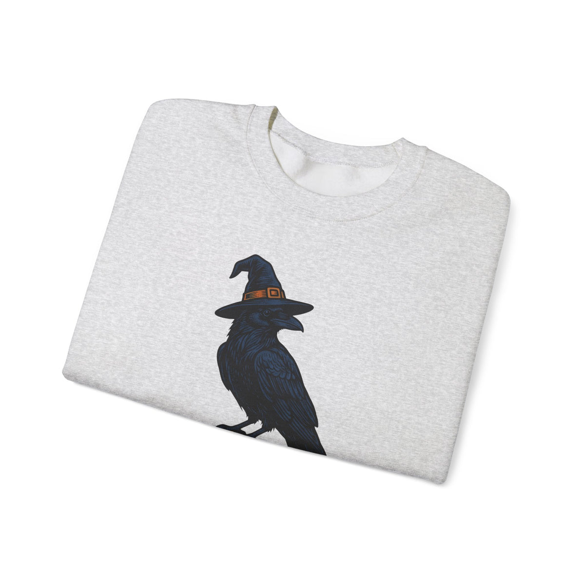 Raven Wizard Hat Sweatshirt Halloween Horror Gift Women Antique Sweatshirt Witch Hat Sweatshirt Spooky Fan Occult Sweatshirt Horror Graphic Ink Fortune Ball