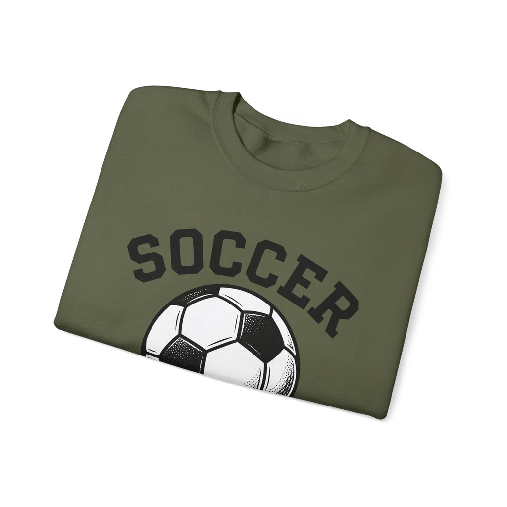 Soccer Ball Moms Sports Gift Vintage Football Mom Fan Retro Athletic Hand Drawn Varsity Sweatshirt