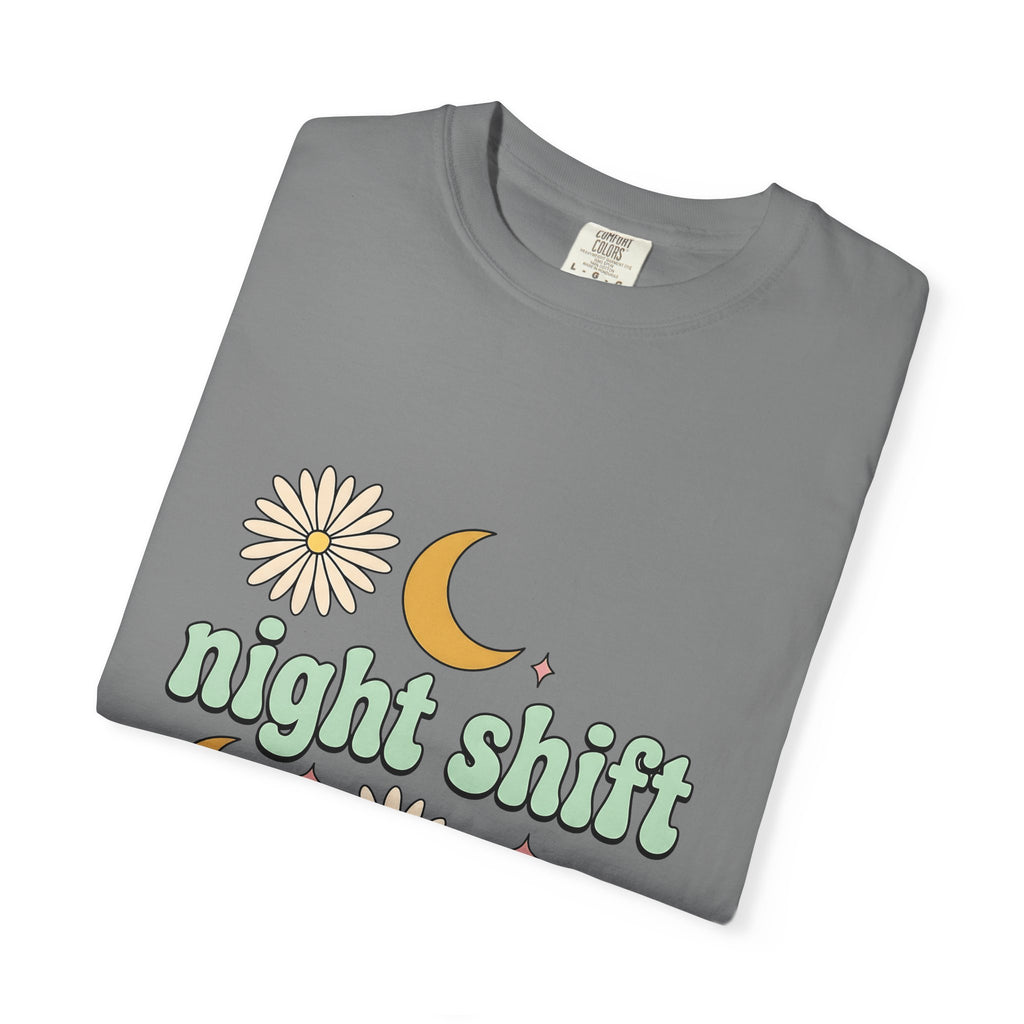 Moon Blossom Graphic T-Shirt Nurses Drink Gift Women Cartoon T-Shirt Flower T-Shirt