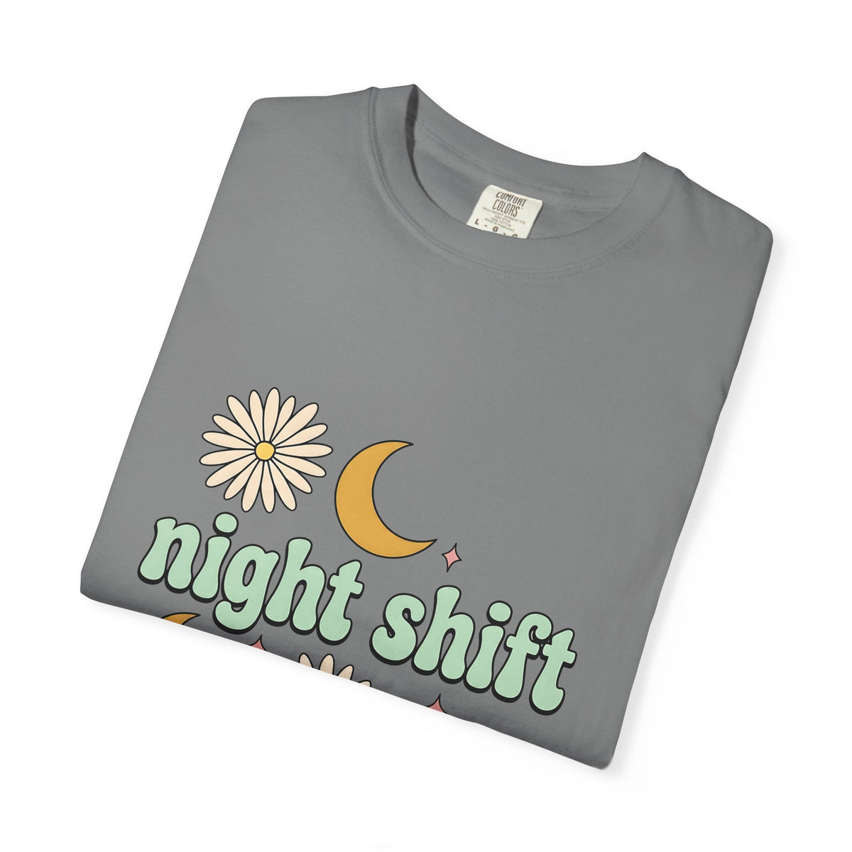 Moon Blossom Graphic T-Shirt Nurses Drink Gift Women Cartoon T-Shirt Flower T-Shirt
