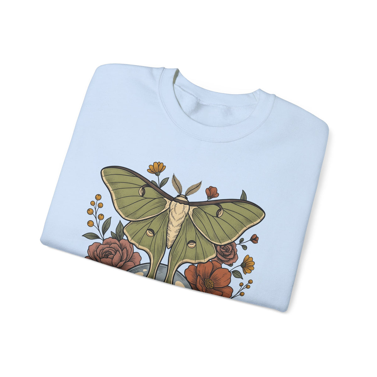 Luna Butterfly Sweatshirt Halloween Occult Gift Women Leaf Sweatshirt Butterfly Sweatshirt Horror Fan Spirit Sweatshirt Mystic Graphic Classic Magic Orb Sweatshirt