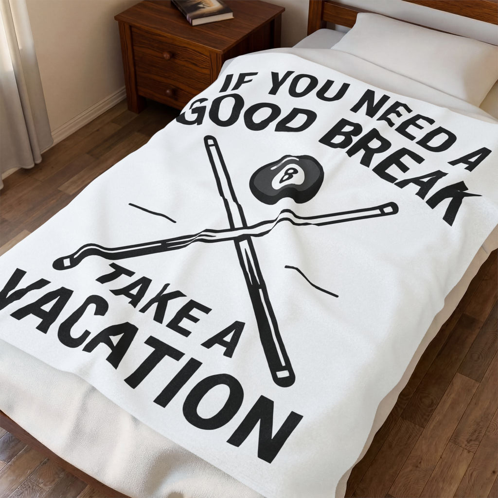 Pool Cues Blanket Billiards Jokes Gift Women Strong Blanket Cue Sticks Blanket Pool Fan Powerful Blanket Pun Graphic Simple 8 Ball Blanket
