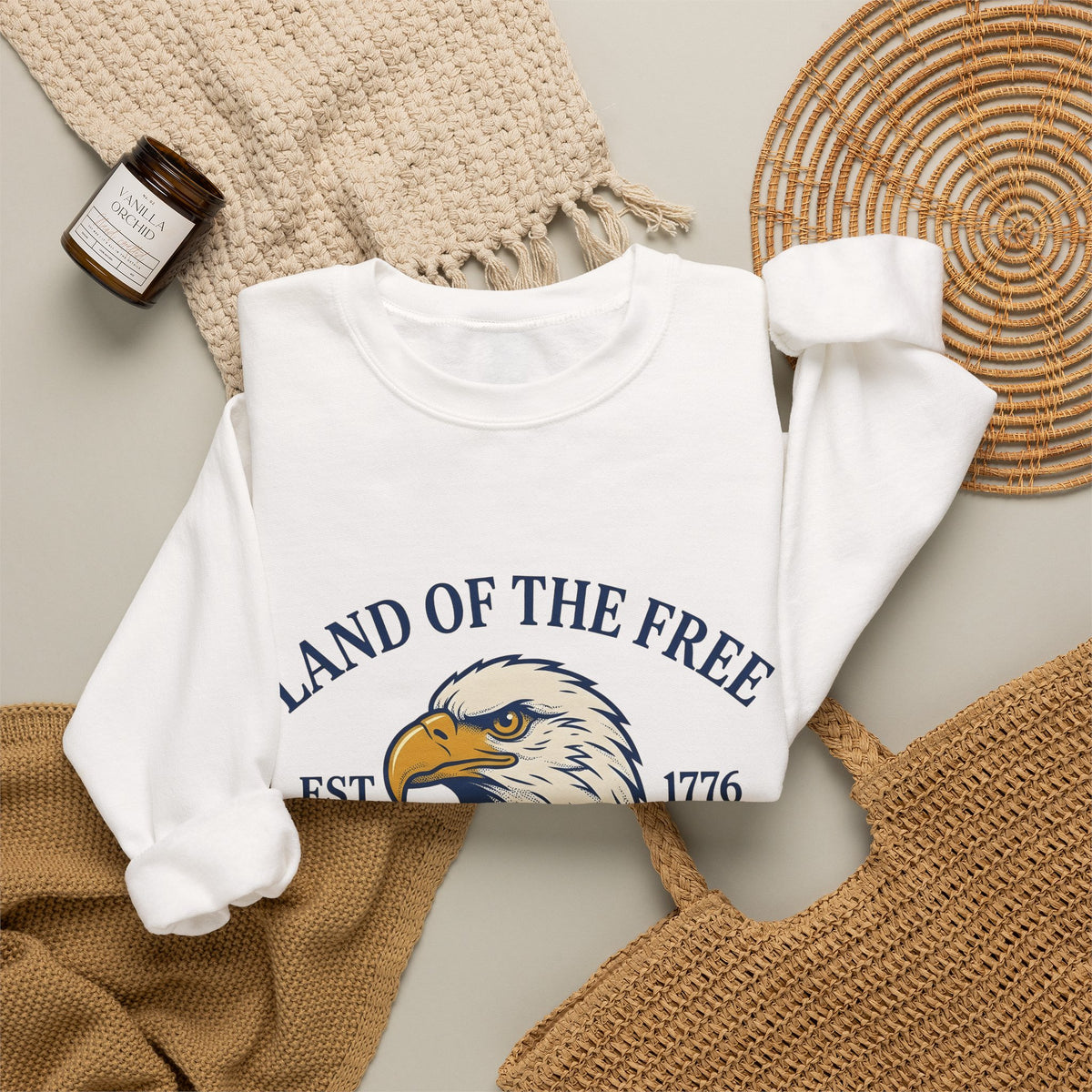 Bald Eagle Sweatshirt America Patriotism Gift Women Line Art Sweatshirt Eagle Sweatshirt American Enthusiast Illustration Graphic Cartoon Patriotic Graphic