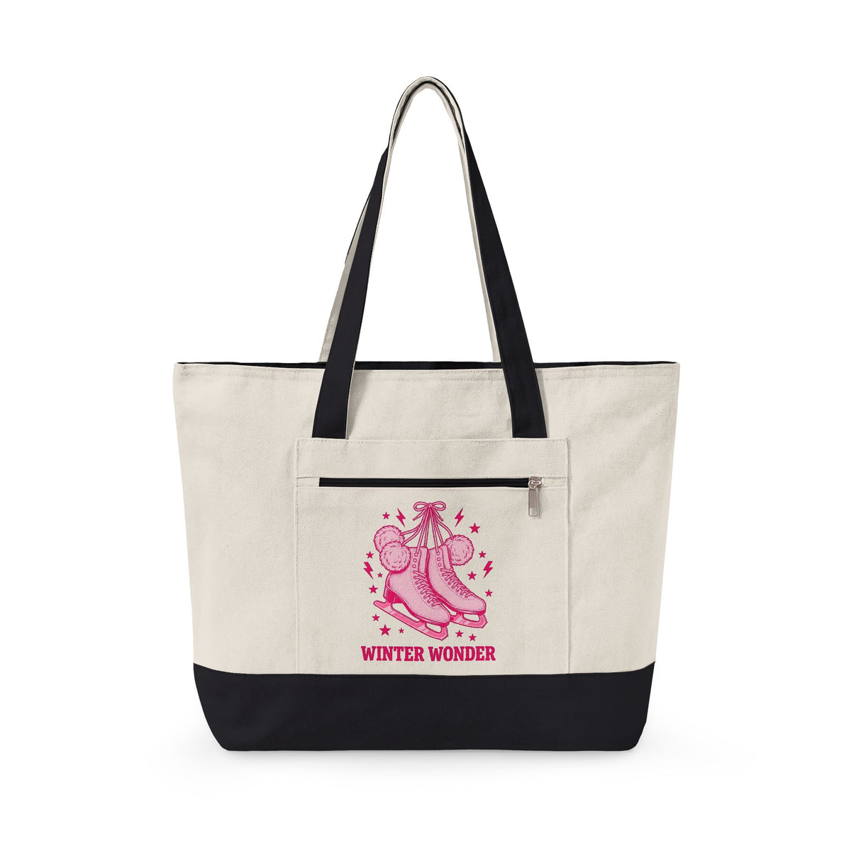 Ice Boots Tote Bag Holiday Frost Gift Women Hand Drawn Tote Bag Winter Boots Tote Bag Christmas Fan Cold Weather Tote Bag Frosty Graphic Sketch Fluff