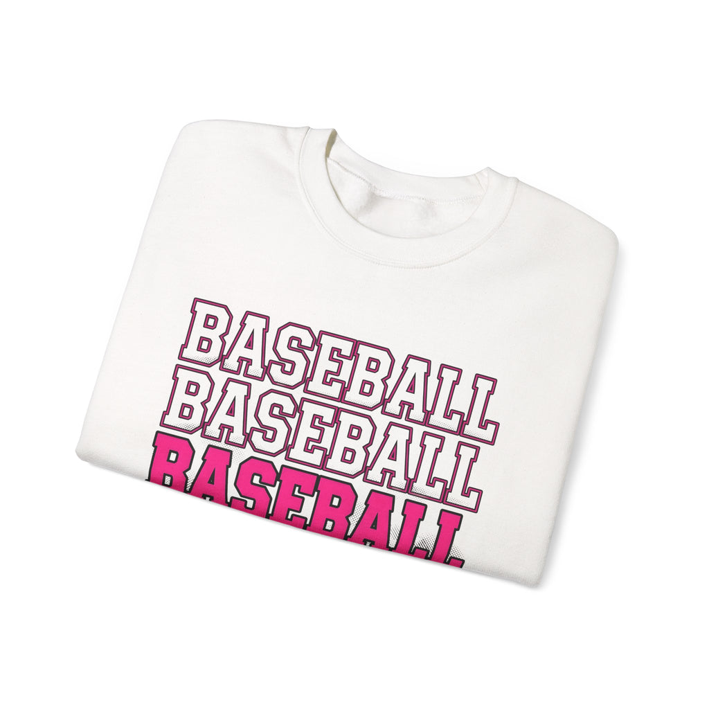 Baseball Lettering Sweatshirt Moms Athletics Gift Women Strong Sweatshirt Lettering Sweatshirt Mom Fan Bold Sweatshirt Sports Graphic Vintage Pink Highlight