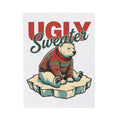 Arctic Bear Sweater Christmas Fauna Gift Nostalgic Polar Bear Xmas Fan Vintage Wildlife Doodle Blanket