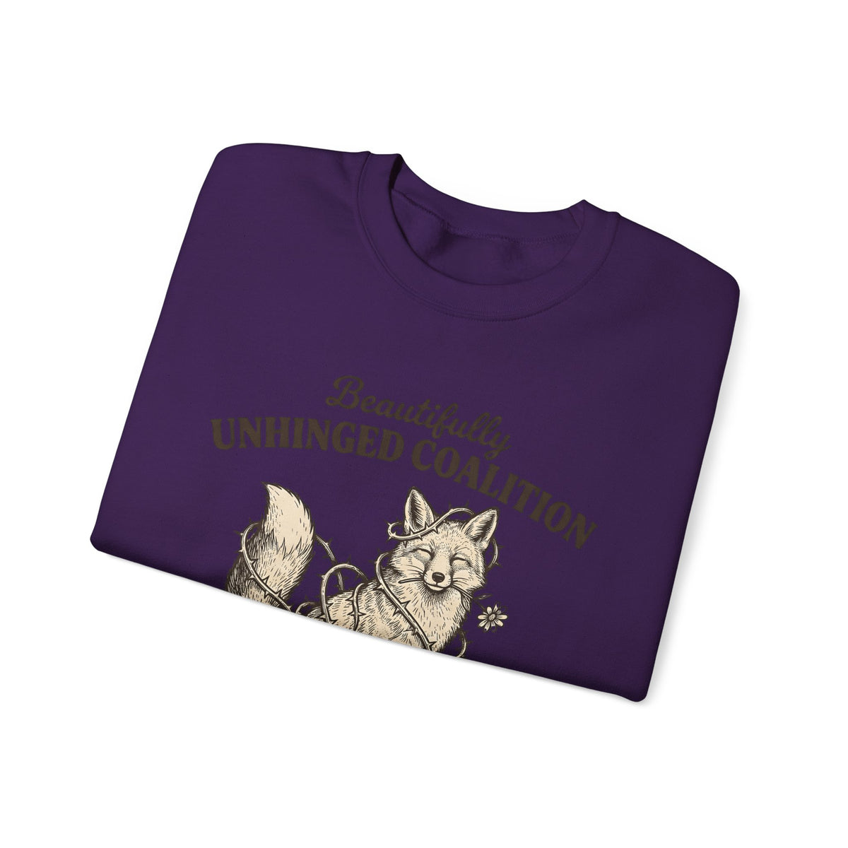 Fox Funny Creatures Gift Classic Fox Humor Fan Vintage Animal Doodle Floral Sweatshirt