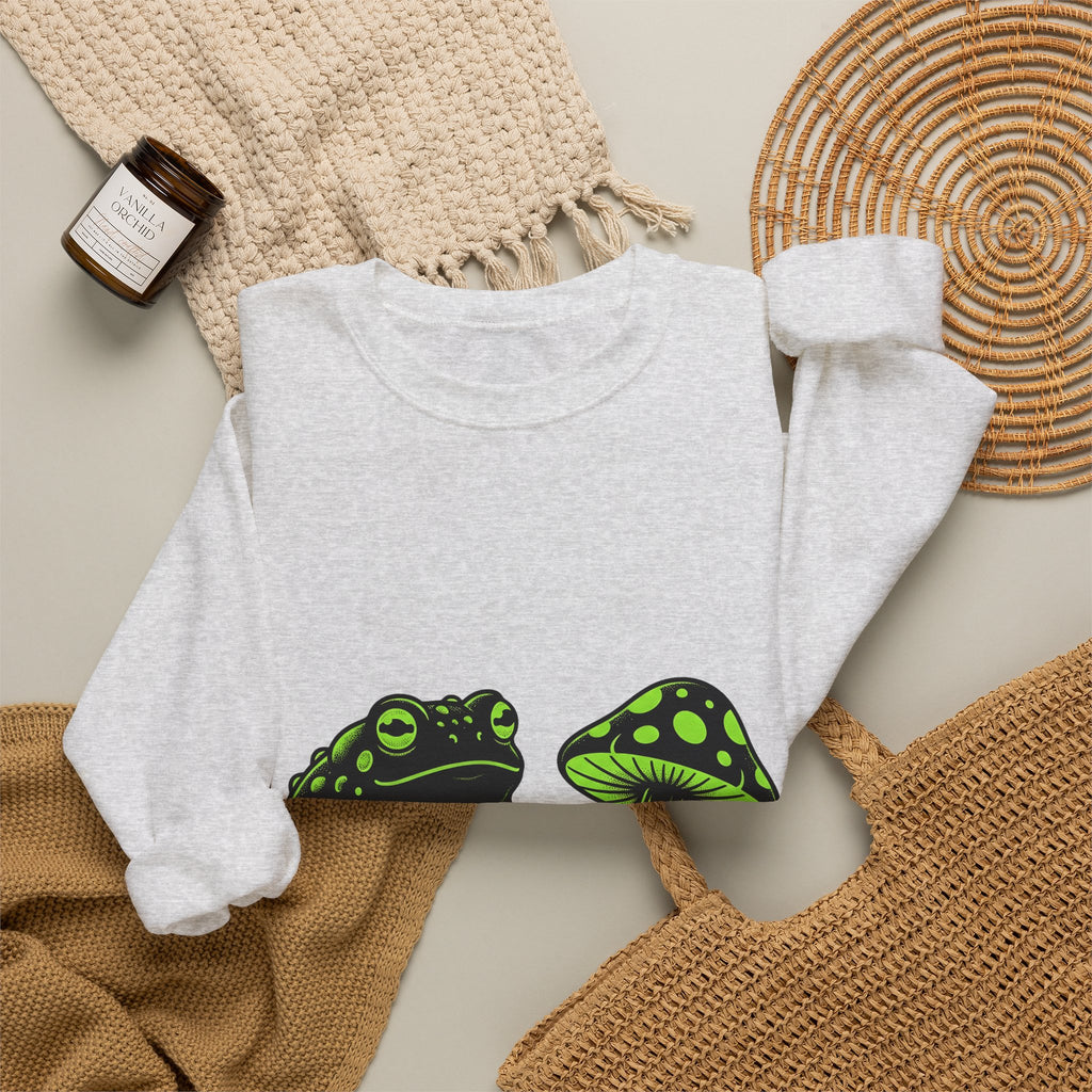 Toad Fungus Sweatshirt Halloween Spells Gift Women Dark Sweatshirt Chytrid Sweatshirt Horror Fan Gothic Sweatshirt Magic Graphic Retro Glow Sweatshirt