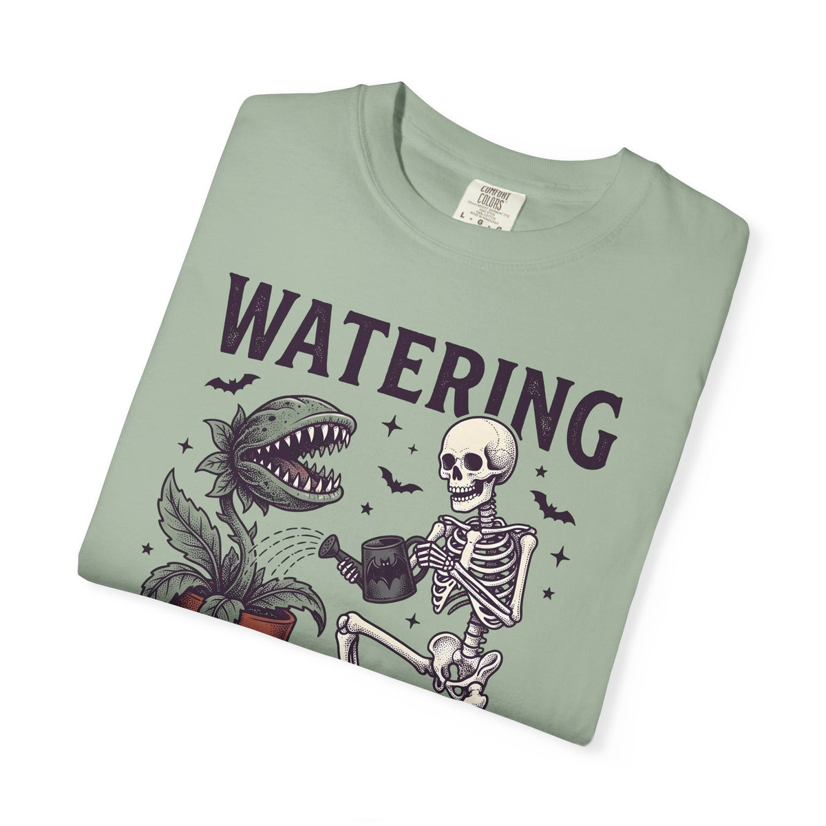Skeleton Plant Halloween Spooky Gift Vintage Bone Plant T-Shirt