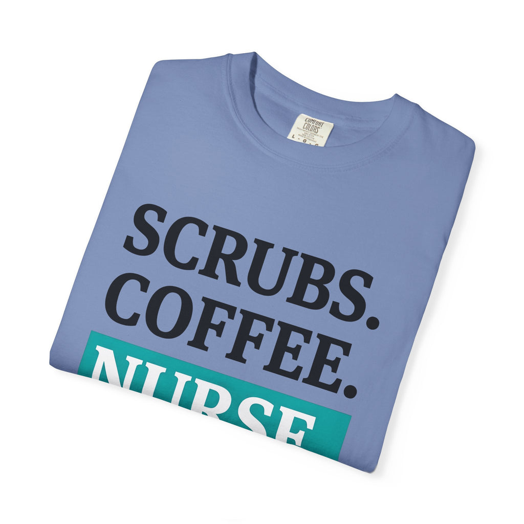 Coffee Cup T-Shirt Nurse Humor Gift Women Modern T-Shirt T-Shirt T-Shirt Rn Fan Contemporary T-Shirt Funny Graphic Minimalist Teal Highlight T-Shirt