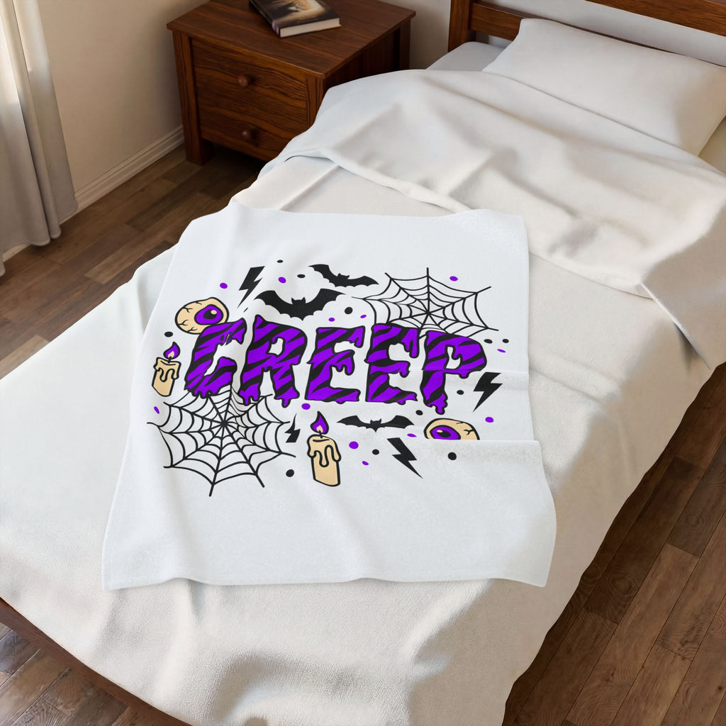Bat Spider Webbing Blanket Halloween Occult Gift Women Haunted Blanket Spider Web Blanket Horror Fan Spooky Blanket Mystic