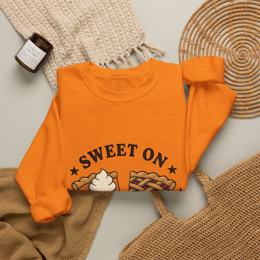 Pie Pieces Sweatshirt Desserts Seasonal Gift Women Retro Sweatshirt Pie Slices Sweatshirt Pastry Fan Vintage Sweatshirt Holiday Graphic Sketch Sparkles Sweatshirt