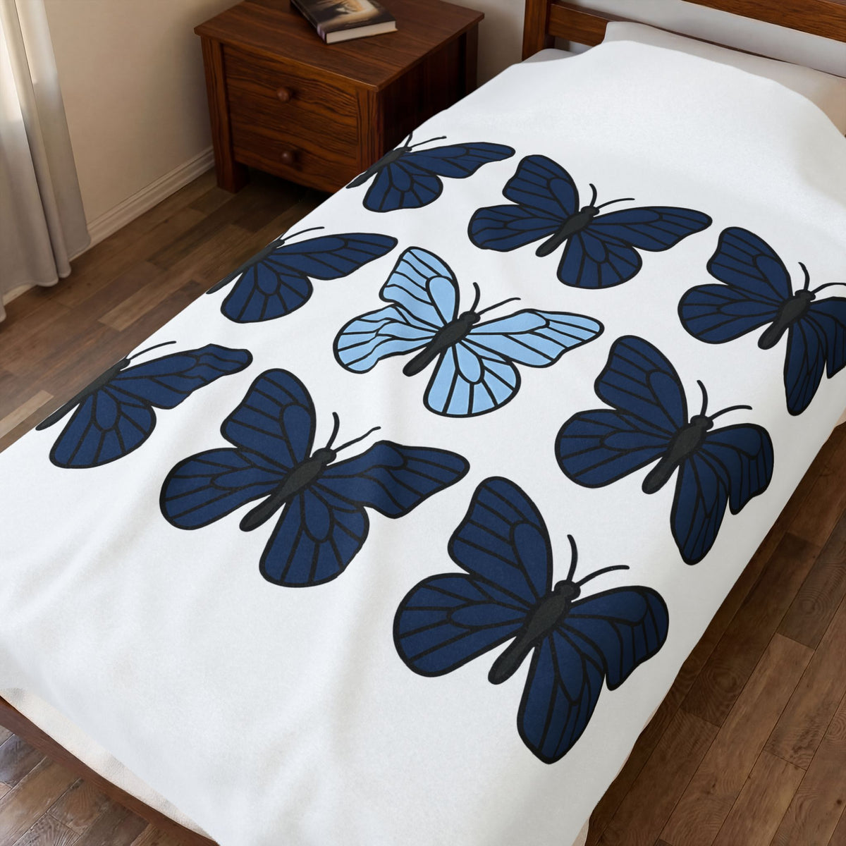Butterfly Motif Blanket Boho Chic Plants Gift Women Plain Blanket Butterfly Blanket Hippie Fan Simple Blanket Floral Graphic Fresh Proportion