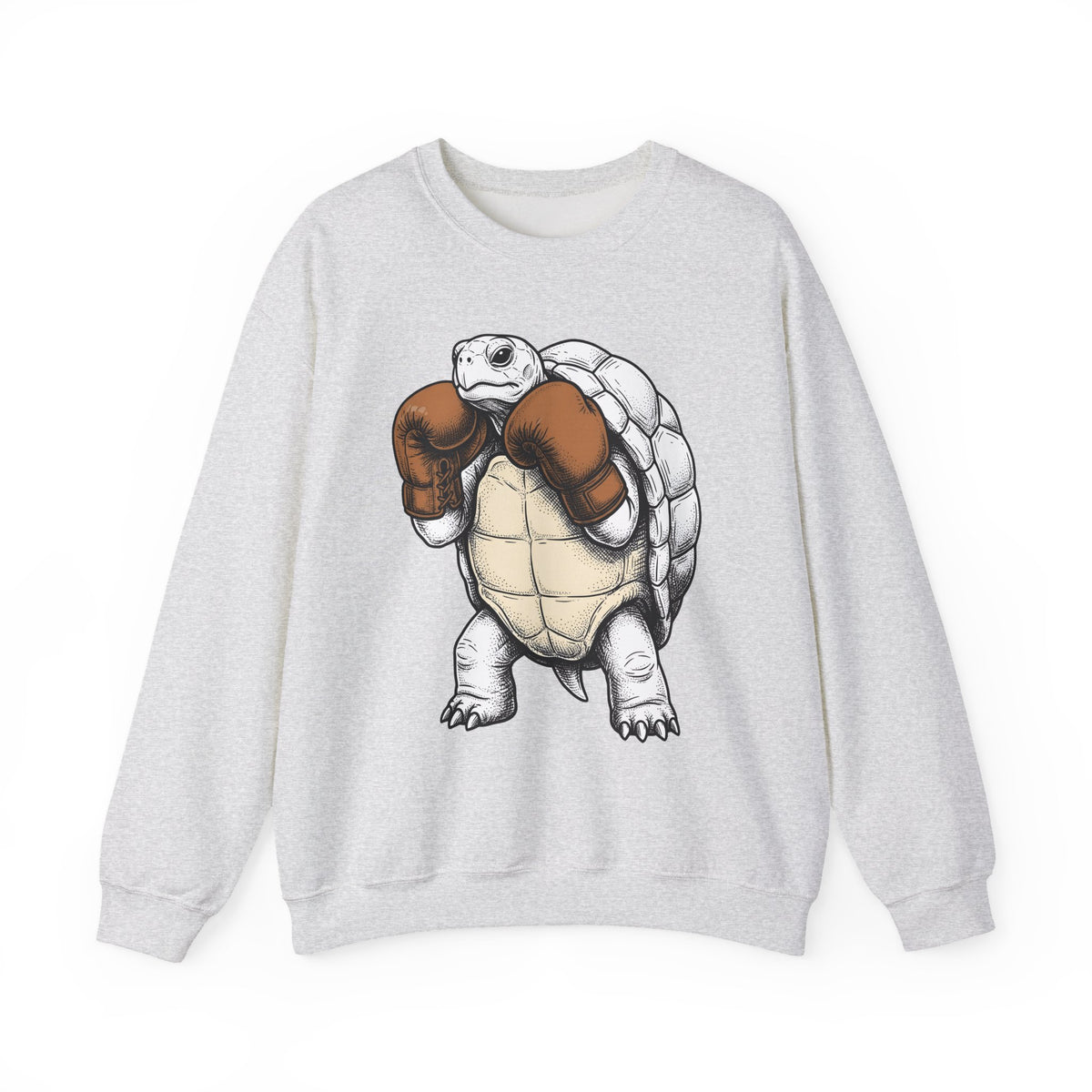Turtle Punch Gloves Sweatshirt Sports Workout Gift Women Line Art Sweatshirt Boxing Gloves Sweatshirt Athlete Enthusiast Illustration Sweatshirt Fitness