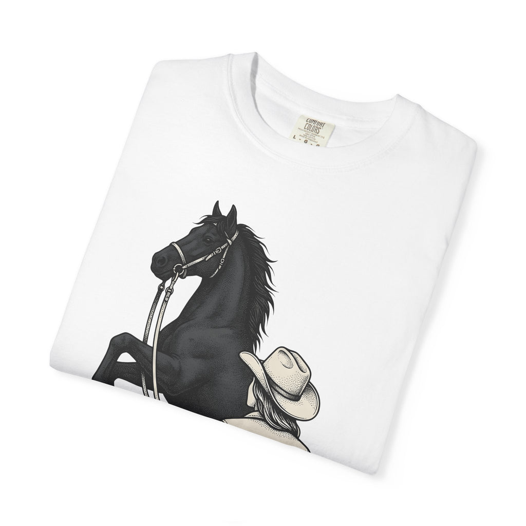Ranch Horse T-Shirt Cowgirl Cowboy Gift Women Old School T-Shirt Ranch Horse T-Shirt Rodeo Fan Vintage T-Shirt Cowboy Graphic Line Art Power Bolt