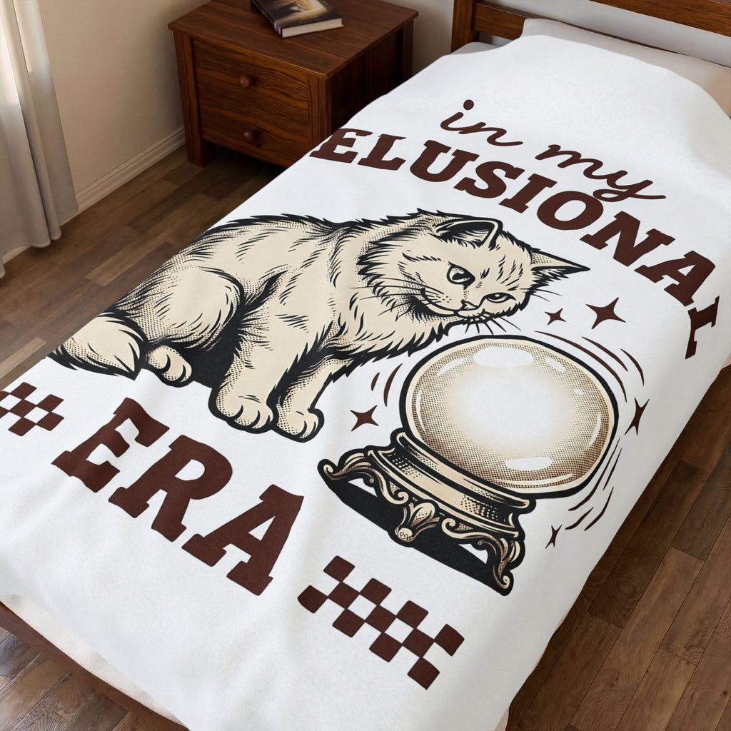 Magic Cat Blanket Cat Occult Gift Women Rustic Blanket Kitten Blanket Cat Fan Feline Blanket Mystical Graphic Old-Fashioned Globe Blanket