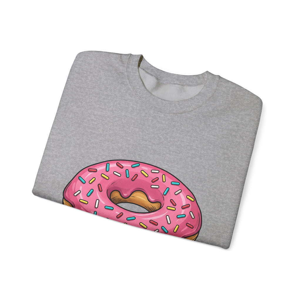 Donut Image Sweatshirt Desserts Cuisine Gift Women Comic Sweatshirt Doughnut Sweatshirt Pastry Fan Cartoon Sweatshirt Food Graphic Modern Nonpareils Sweatshirt