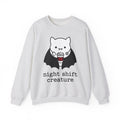 Vampire Coffee Sweatshirt Sweatshirt Nurses Fall Gift Women Cartoon Sweatshirt Coffee Cup Sweatshirt Nurse Enthusiast Comic Sweatshirt Autumn Graphic Clean Nurse